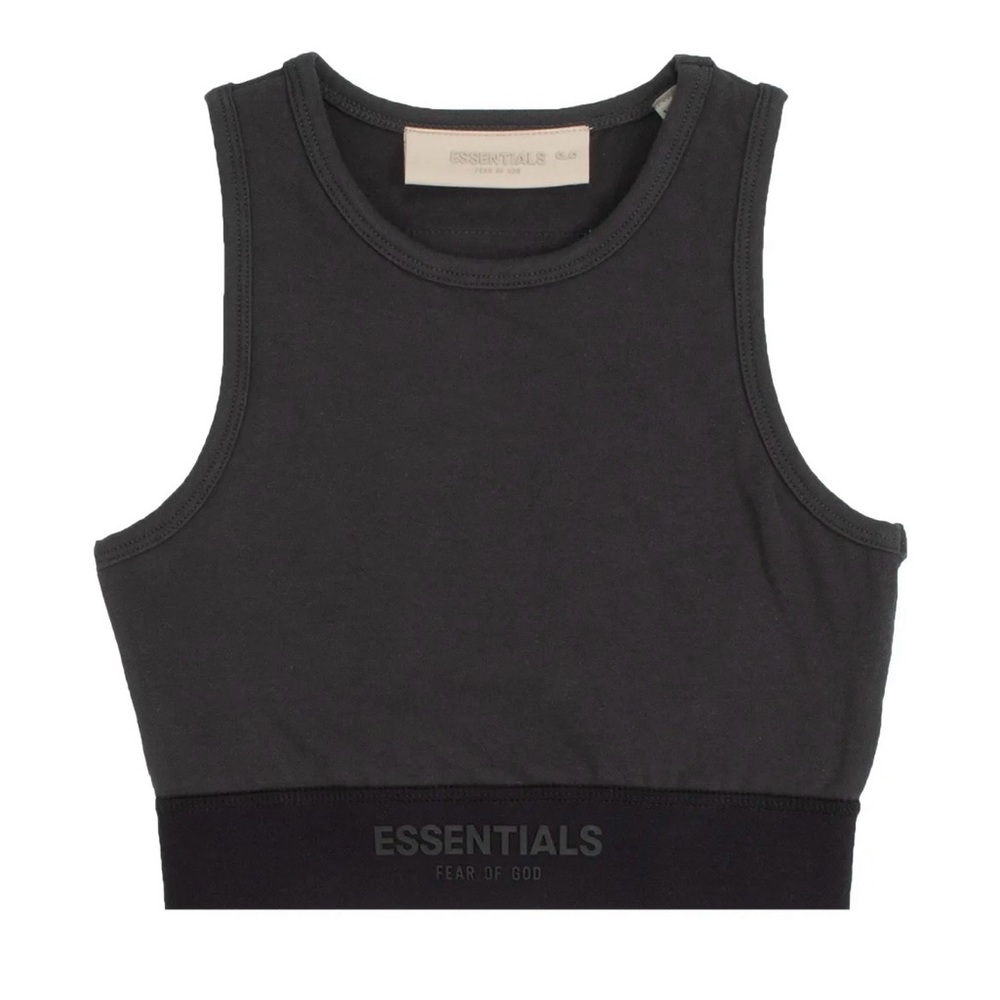 Essentials Black Crop Top